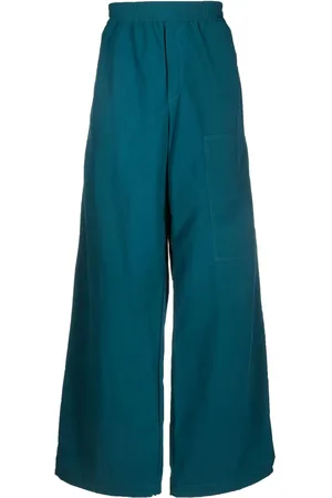 OFF-WHITE Elasticated-waist wide-leg trousers