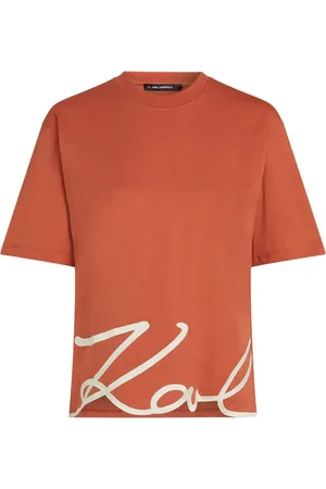 Karl Lagerfeld Signature-hem T-shirt