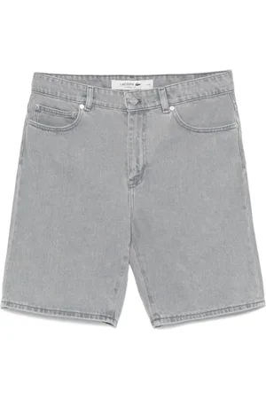 Lacoste Washed-effect denim shorts