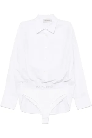 Ermanno Firenze Lace-detailed bodysuit