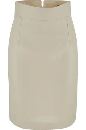 TAGLIATORE Linen midi skirt