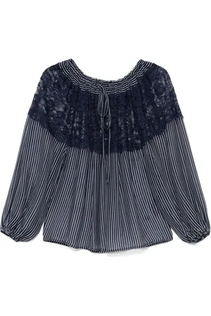 Ermanno Firenze Lace-detailed blouse