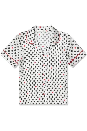 Amiki Polka-dot print silk pajamas
