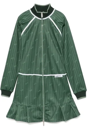 GCDS Pinstriped zip-up mini dress