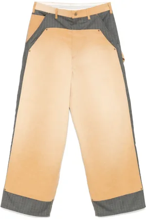 KHOKI Pinstripe panelled trousers