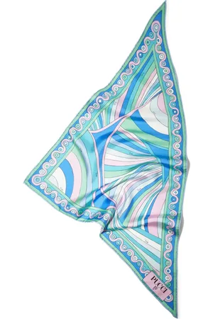 Puccini Iride and Onde-print silk scarf