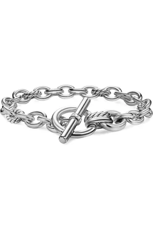 David Yurman Sterling DY Mercer® Toggle Chain diamond bracelet
