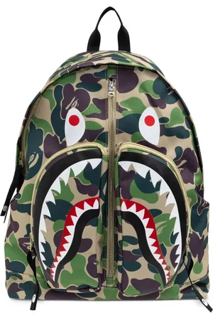 A Bathing Ape Camo Shark backpack