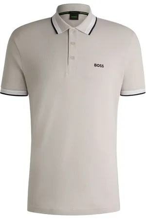 HUGO BOSS Striped collar polo shirt