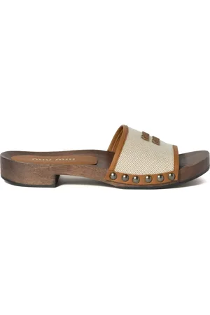 Miu Miu Logo-embossed sandals