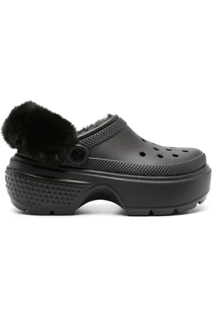 Crocs Faux-fur platform clogs