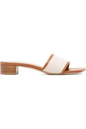Fabiana Filippi Canvas leather mules