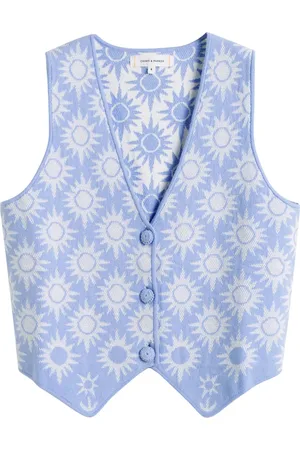 Chinti & Parker X Laura Whitmore patterned-jacquard waistcoat