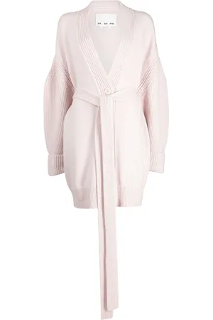 Sa Su Phi Tied-waist V-neck cardi-coat