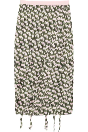 JNBY Fringed-edge midi skirt