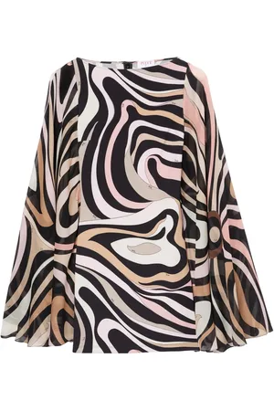 Puccini Marmo-print silk dress