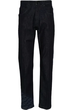 Fendi Pressed-crease straight-leg jeans