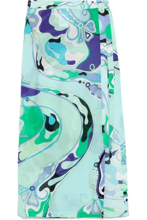 Puccini Printed midi skirt