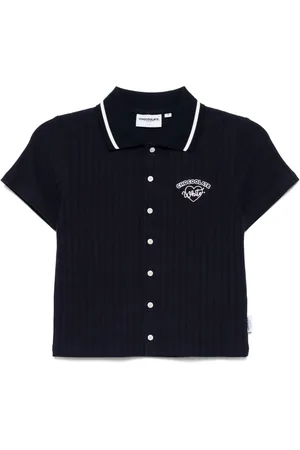 Chocoolate Ribbed-knit polo top