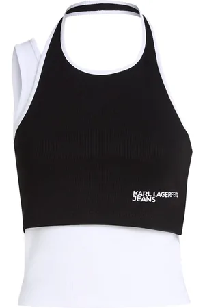 Karl Lagerfeld Block-print ribbed T-shirt