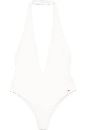 Kiki de Montparnasse Echauffe swim halter plunge one piece