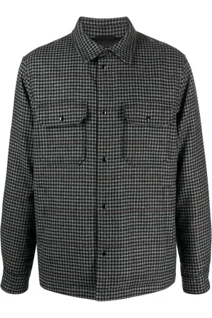 Woolrich Check-pattern down shirt jacket