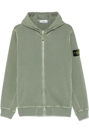 Stone Island Malfilé-cotton fleece hoodie