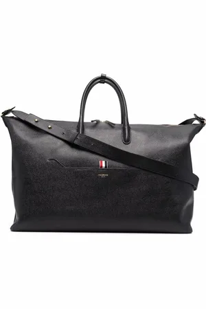 Thom Browne RWB stripe leather holdall
