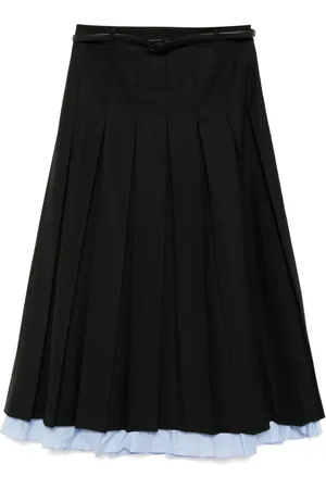 JUUN.J Layered pleated skirt