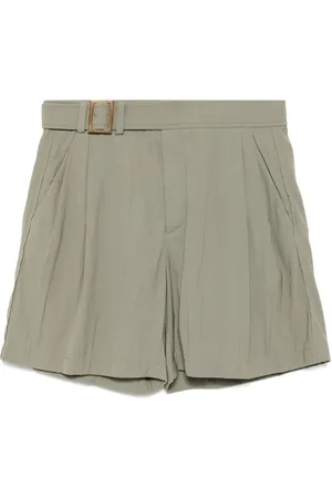 Recto Wrinkle Detail Belted shorts