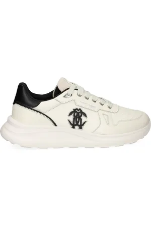 Roberto Cavalli Mirror Snake-appliqué sneakers