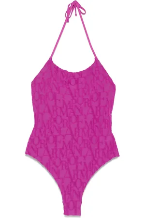Emporio Armani Flocked-logo swimsuit