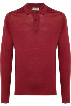 JOHN SMEDLEY Long-sleeve wool polo shirt