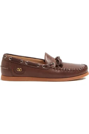 VALENTINO GARAVANI PALM AVENUE BUFFALO LEATHER BOAT SHOE