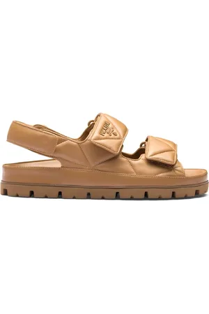 Prada Triangle-logo padded sandals