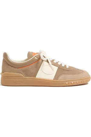 VALENTINO GARAVANI UPVILLAGE LOW TOP SNEAKER IN SPLIT LEATHER AND CALFSKIN NAPPA LEATHER