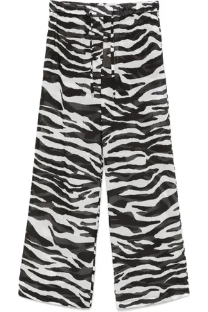 The Attico Zebra-print sheer trousers