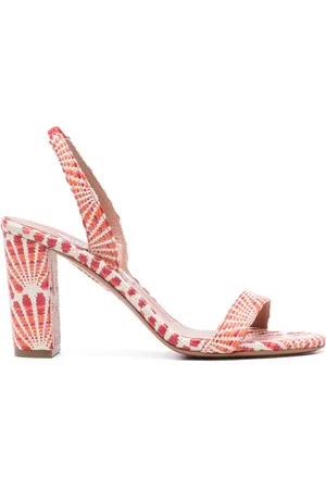 Aquazzura 90mm patterned sandals