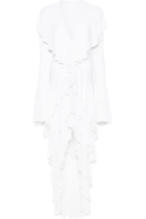 Norma Kamali Asymmetric long-sleeve dress