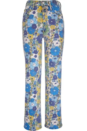 Mother Rambler floral-print jeans