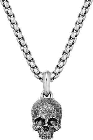 David Yurman Sterling Memento Mori Skull amulet (16mm)