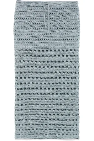 AMG Open-knit midi skirt
