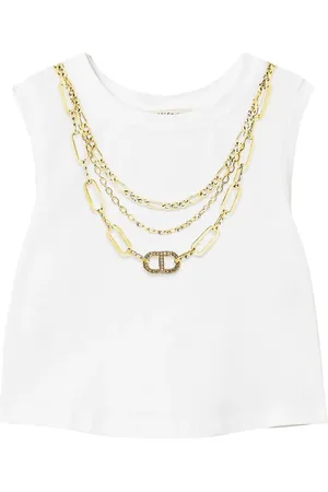Twin-Set Chain-print top