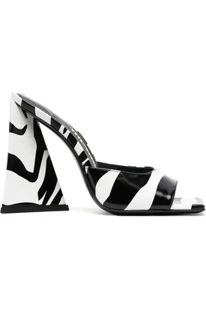 The Attico Devon zebra-print 115mm mules