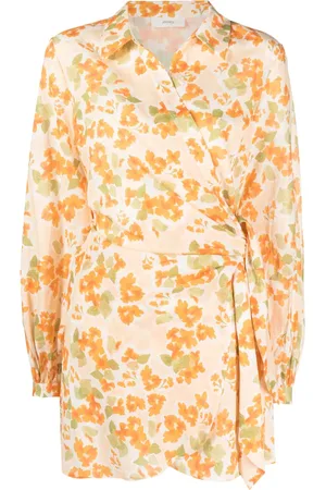 Peony Floral-print wrap dress
