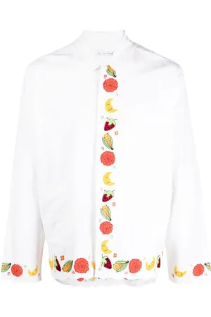 Sky High Farm Boticelli fruit-embroidered shirt