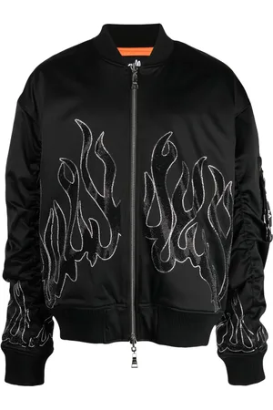HACULLA Flame-print zipped bomber jacket