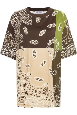 The Attico Paisley-print cotton T-shirt