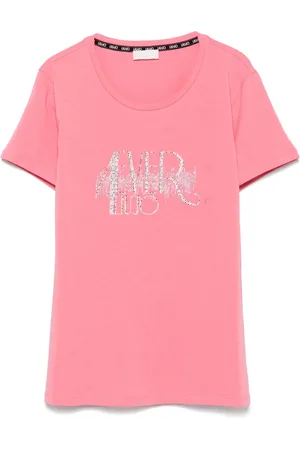 Liu Jo Crystal-logo T-shirt