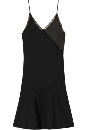 Twin-Set Lace-trimmed slip dress